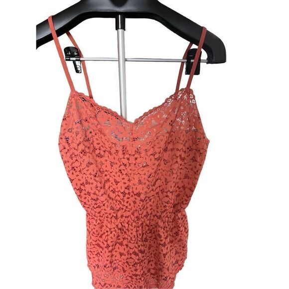 Victorias Secret Lace Nighty Romper Women’s Size S Rare Terra Cotta Colored - Picture 1 of 13